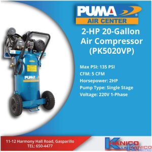 PUMA 2-HP 20-GALLON COMPRESSOR (PK5020VP)