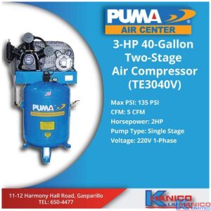 PUMA 3-HP 40-Gallon Two-Stage Air Compressor (TE3040V)