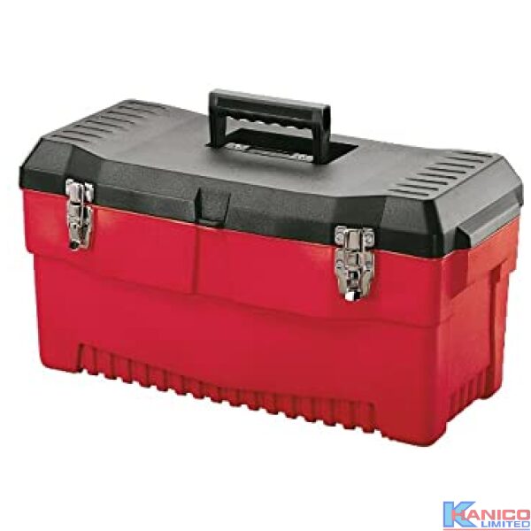 23" TOOL BOX HEAVY DUTY METAL STEEL AND PLASTIC TOOL BOX CHEST WITH TRAY amtech 