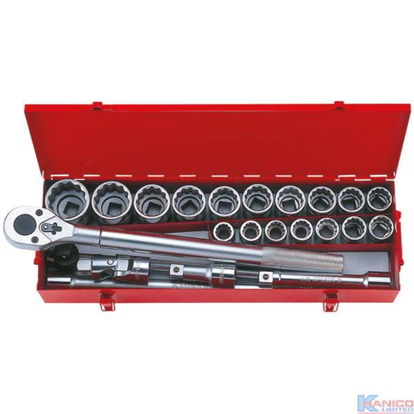 3/4" DR. METRIC SOCKET SET WITH ACCESSORIES (6023MR)