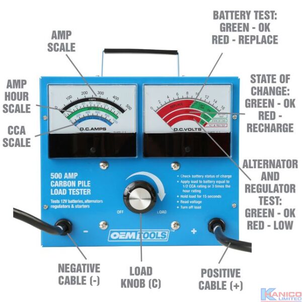 OEMTOOLS 500 AMP 12V BATTERY LOAD TESTER (24336) - Image 2