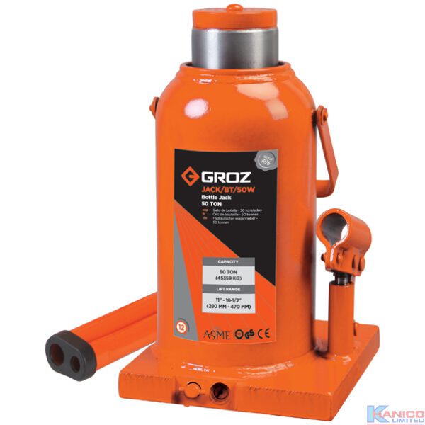 GROZ HYDRAULIC BOTTLE JACK/BT/50W