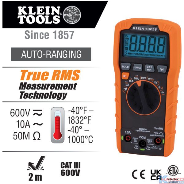 KLEIN 600V DIGITAL MULTIMETER (MM420) - Image 2