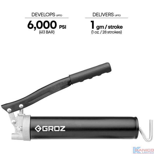 GROZ LEVER ACTION GREASE PUMP (V1R/BL/N)