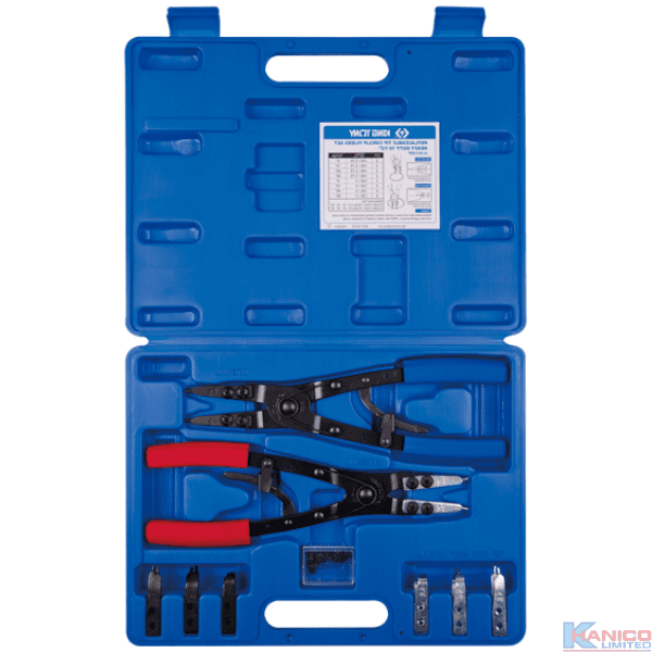 KING TONY 15PC 10-1/2" INTERNAL-EXTERNAL HEAVY DUTY CIRCLIP PLIERS SET (45115PP)