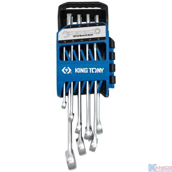 KING TONY 9PC COMBINATION RATCHET SPANNER SET (12109MRS01)