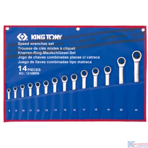 KING TONY 14PC COMBINATION RATCHET SPANNER SET (12114MRN)