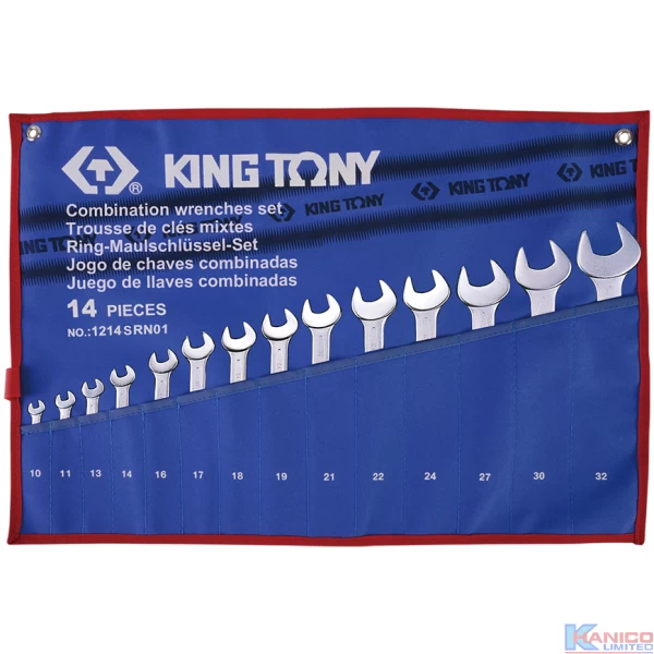 KING TONY 14PC 3/8"-1-1/4" COMBINATION SPANNER SET (1214SRN01)