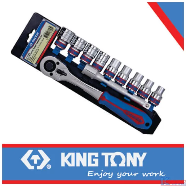 KING TONY 11PC 1/2"DR METRIC 12PT SOCKET SET (4213MR)